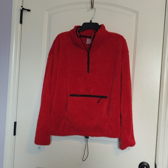 No Boundaries Tops - NWOT Red plush pullover